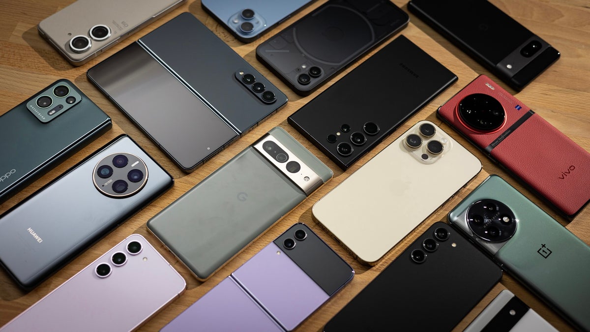 Selection of modern smartphones